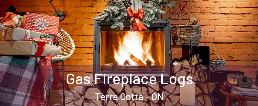 Gas Fireplace Logs Terra Cotta - ON